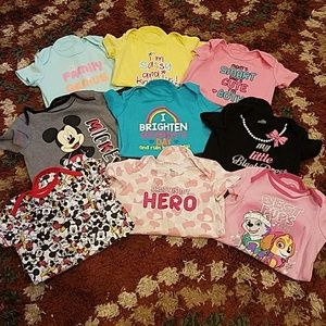 Lot of girls onesies size 24 mths.